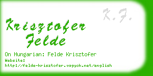 krisztofer felde business card